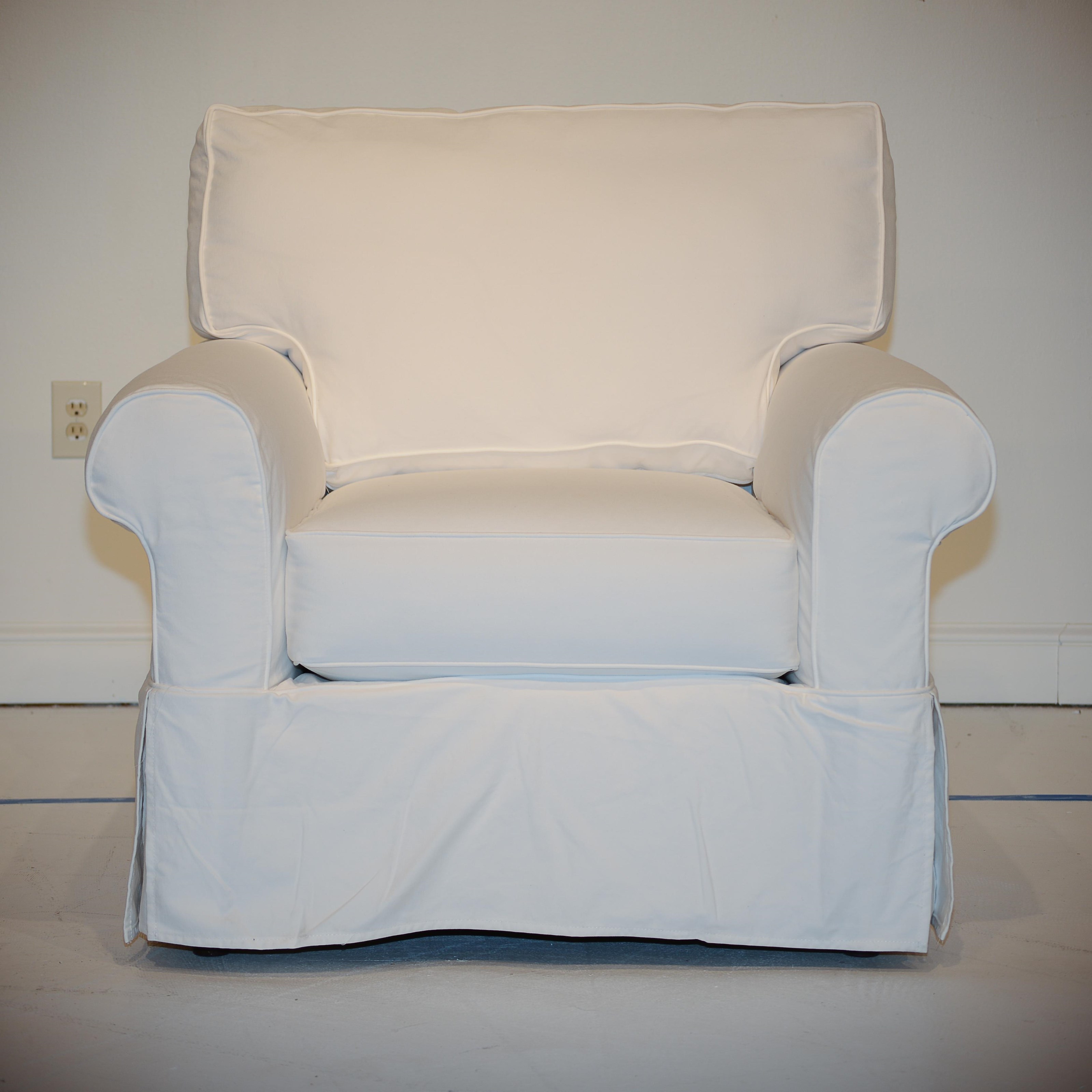 Rowe Nantucket LRURONC Slipcovered Chair Malouf Furniture Co